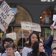 Protesters were out for King Charles's first visit to Wales