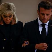 French President Emmanuel Macron and his wife Brigitte are amongst those in attendance at the funeral