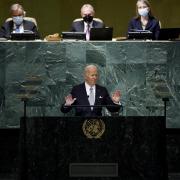 Joe Biden has warned of the nuclear threat posed by Russia under Vladimir Putin