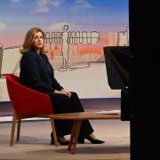 Penny Mordaunt appearing on the BBC One current affairs programme, Sunday with Laura Kuenssberg