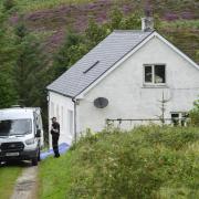 Police at the scene of firearms incident on the Isle of Skye in August