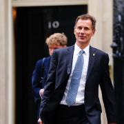 Chancellor of the Exchequer Jeremy Hunt leaves Downing Street after the first Cabinet meeting with Rishi Sunak as Prime Minister.