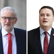Former Labour leader Jeremy Corbyn (left) and shadow health secretary Wes Streeting