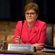 First Minister Nicola Sturgeon giving evidence to MSPs on Holyrood's Audit Committee at the Scottish Parliament