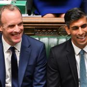 Rishi Sunak has defended his deputy Dominic Raab, left, over serious allegations of bullying were aimed at the MP