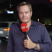 Journalist Rasmus Tantholdt was delivering his report for TV2 when they were interrupted by Qatari officials