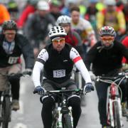 File photograph of cyclists competing in a road race