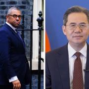 Foreign Secretary James Cleverly, left, has summoned Chinese ambassador Zheng Zeguang, right, to his office in an escalating diplomatic row over the arrest of a BBC journalist