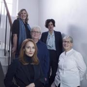 From left to right:  Susan Smith, JK Rowling, Johann Lamont, Margaret McCartney and Rhona Hotchkiss