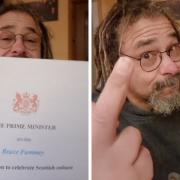 Scots comic Bruce Fummey shared a video of his response to Downing Street's Burns Night invitation