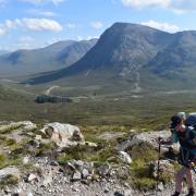 Erin Reid hiking in the Scottish outdoors