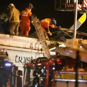 Scottish Fire and Rescue workers on top of the Clutha, 2013