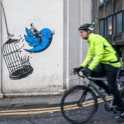 Elon Musk's takeover of Twitter is referenced by a piece of street art in Edinburgh