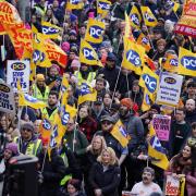 Thousands of workers are striking in Glasgow on Wednesday across various sectors
