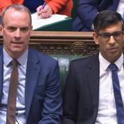 Rishi Sunak (right) has been accused of being too weak to do anything about bullying accusations facing Dominic Raab