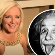 Michelle Mone, left, claimed physics genius Albert Einstein lived in her Glasgow home before she did