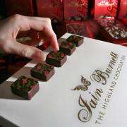 The Highland Chocolatier Iain Burnett's crushed raspberry with heather honey chocolates