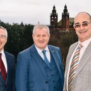 Sir Martin Donnelly (left), Ian Blackford MP (middle) and Professor Dominic Houlder