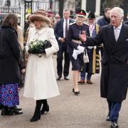 King Charles III and Camilla were met with protesters after arriving in Colchester