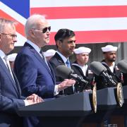 The leaders of Australia, the US and the UK met in San Diego to discuss the procurement of nuclear-powered submarines under the deal