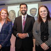 SNP leadership candidates Ash Regan, Humza Yousaf and Kate Forbes taking part in the SNP leadership debate in Inverness
