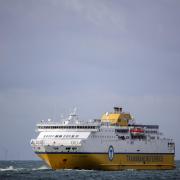The DFDS Transmanche Ferrries' Cote d'Albatre ferry sailing in the Channel