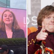 A young Liz Truss appeared on the billboard for Lewis Capaldi's upcoming Netflix documentary
