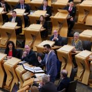 Newly elected First Minister of Scotland Humza Yousaf at his first FMQs