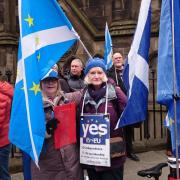 The group has mounted action outside the UK Government building in Edinburgh and with TimeforScotland