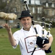 Fife butcher and current Scottish Haggis Champion Tom Courts gets in the mood for the World Haggis Championship.