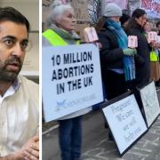 Humza Yousaf has been urged to act as more than 100 people protested against abortion in Glasgow