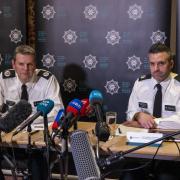 Police Service of Northern Ireland (PSNI) ACC Chris Todd (left) and ACC Bobby Singleton