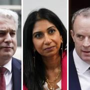 From left: Tory MPs Steve Barclay, Suella Braverman, and Dominic Raab