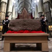 The Stone of Destiny is now under guard in Westminster Abbey
