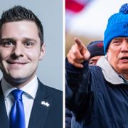 Former Tory MP Ross Thomson (left) has welcomed Donald Trump back to Scotland