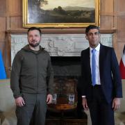 Prime Minister Rishi Sunak meeting Ukrainian President Volodymyr Zelenskyy at Chequers