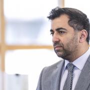 Scottish First Minister Humza Yousaf during his visit to NHS 24's Dundee contact centre
