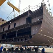 The keel laying for the newly named MV Loch Indaal.