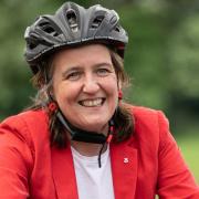 Minister Maree Todd at the opening of the West Lothian Cycle Circuit at Xcite Linlithgow