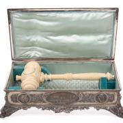 Ivory launching mallet and silver casket from the ill-fated RMS Empress of Ireland