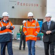 Humza Yousaf on a visit to Ferguson Marine in 2016