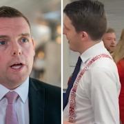 Douglas Ross has been told to step up after a leaked video showed Tory staff mocking lockdown rules