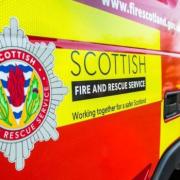 Fire crews were sent to fight the blaze on the street next to Arbroath Abbey