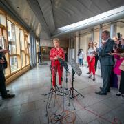 Former SNP first minister Nicola Sturgeon spoke to press at Holyrood for the first time since her arrest