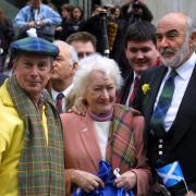 Winnie Ewing pictured with Sean Connery