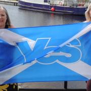 Judith Reid (L) and Wilma Bowie are encouraging independence supporters to sign up to the Chain of Freedom event