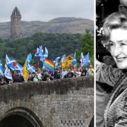 Tributes were paid to the late Winnie Ewing at the AUOB rally and march in Stirling