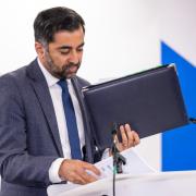First Minister Humza Yousaf at a press conference for the launch of an independence white paper