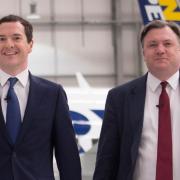 Former Tory chancellor George Osborne and his Labour shadow Ed Balls in 2016