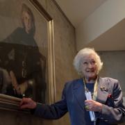 Dr Winnie Ewing at the unveiling of her portrait at the Scottish parliament Edinburgh..
